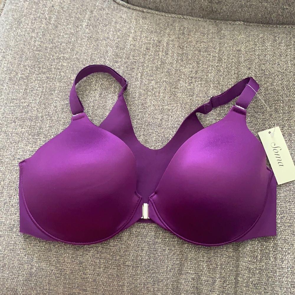 NWT Soma Vanishing Back Full Coverage - 36C - Plum